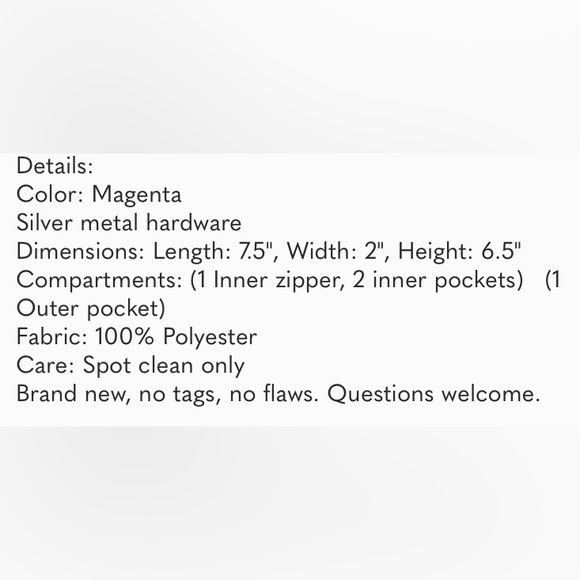 VERA BRADLEY Flap Crossbody Satchel Tote Magenta - Picture 8 of 8